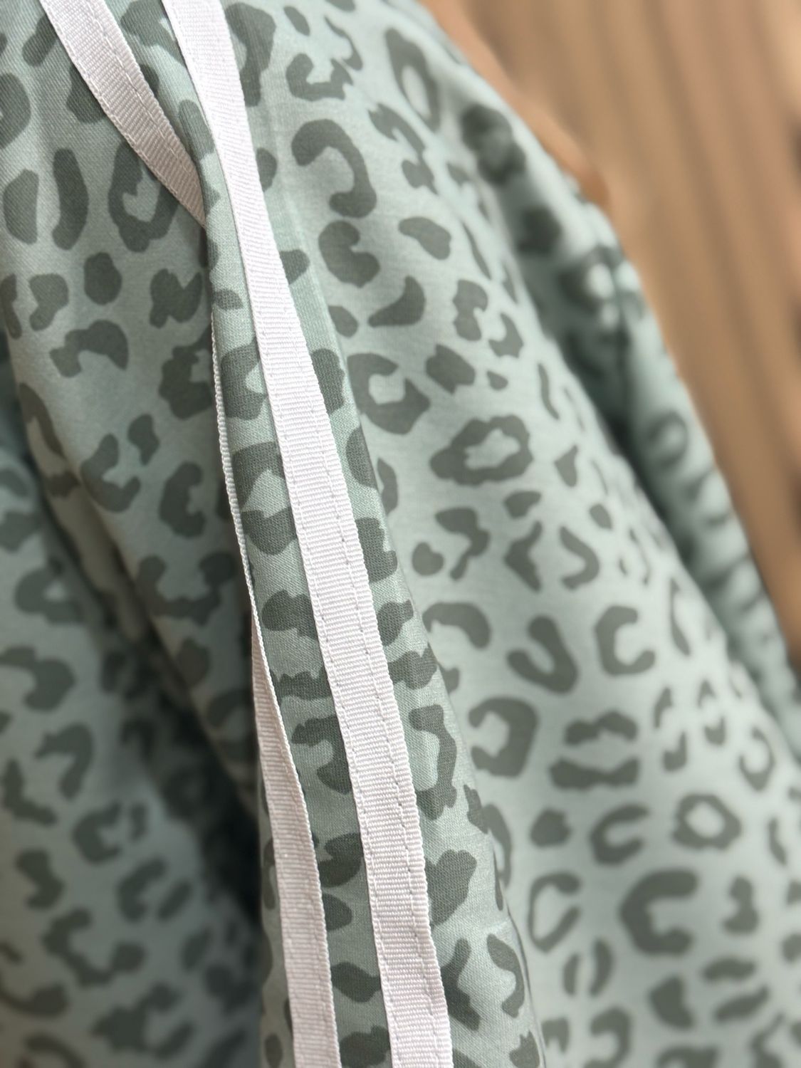 Leopard Print Lounge Set - Mint