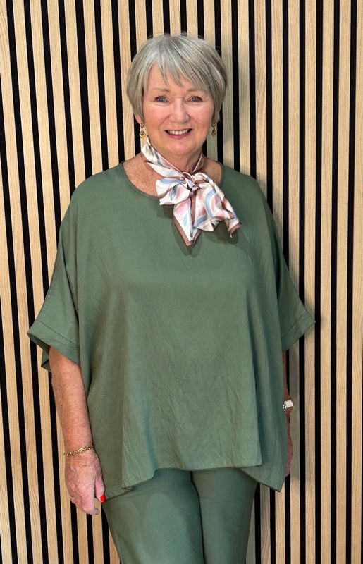 Relaxed Fit Trouser Suit Set - Khaki