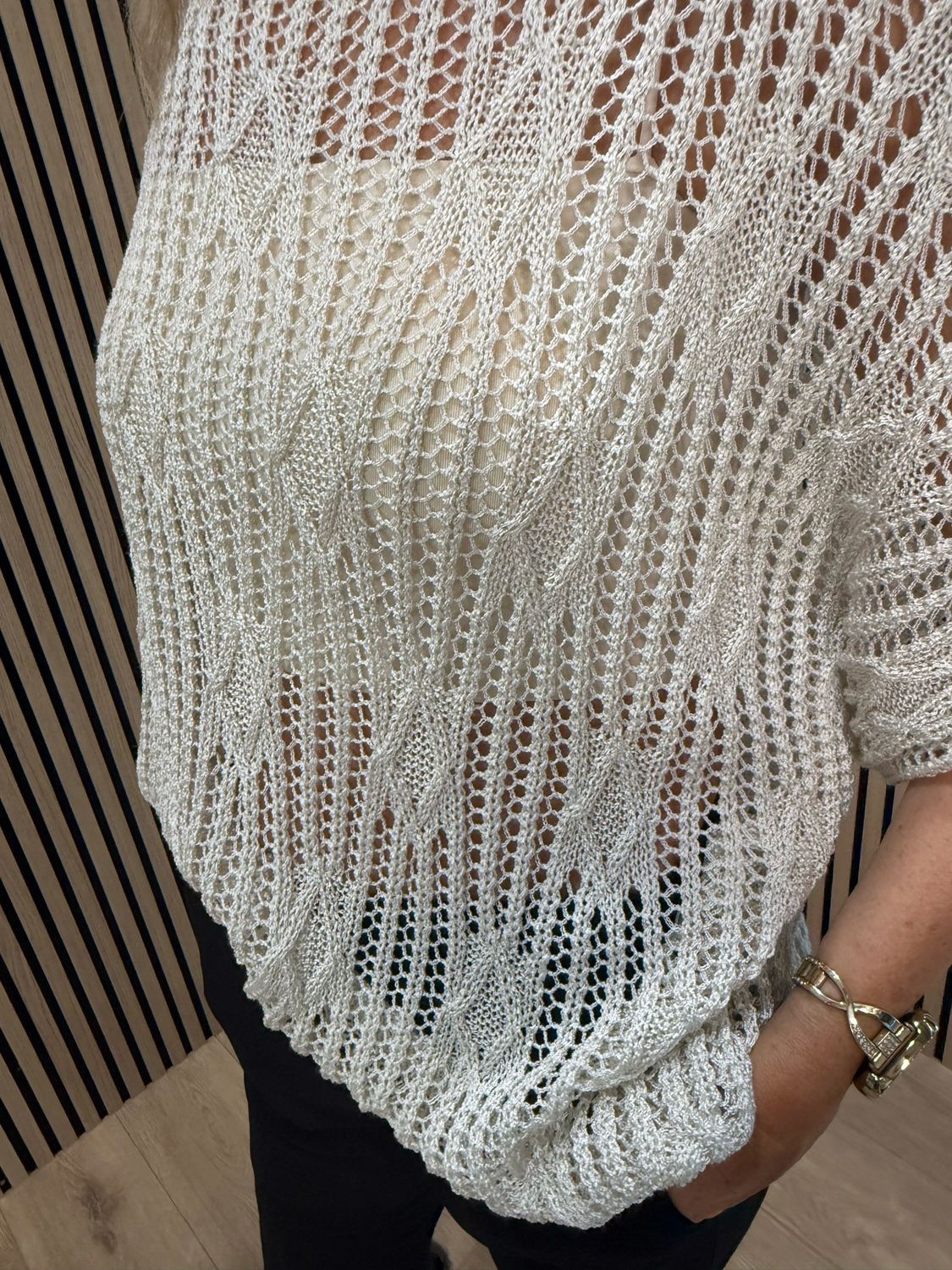 Lightweight Open Knit Jumper - Cream