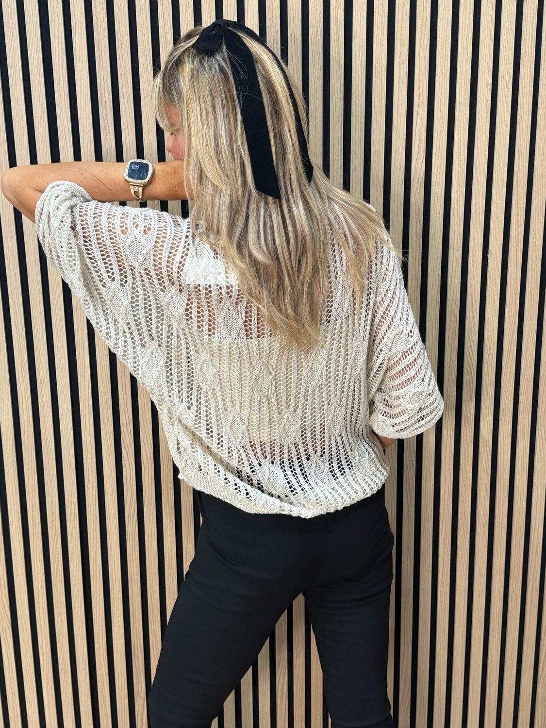 Lightweight Open Knit Jumper - Cream