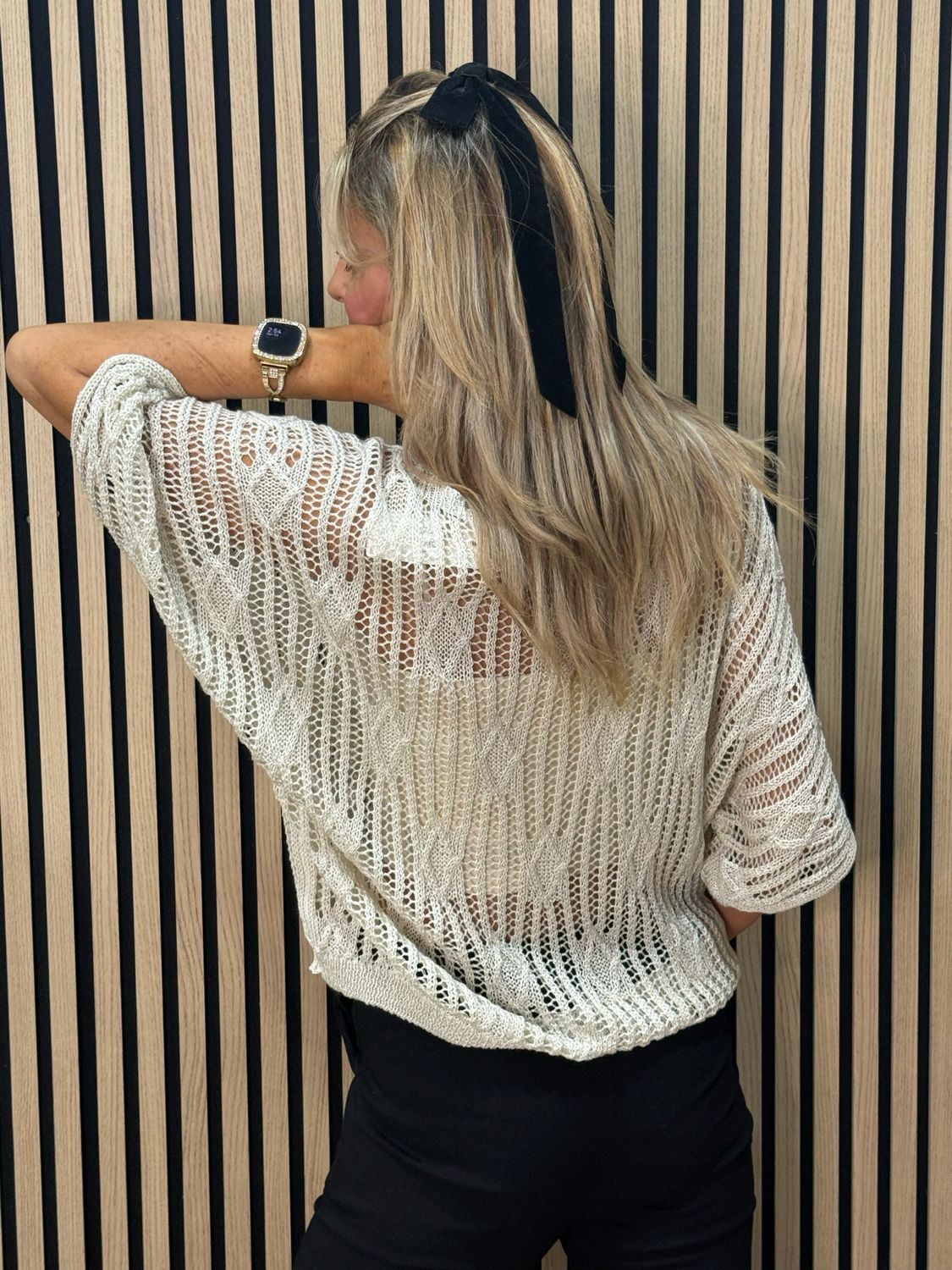 Lightweight Open Knit Jumper - Cream