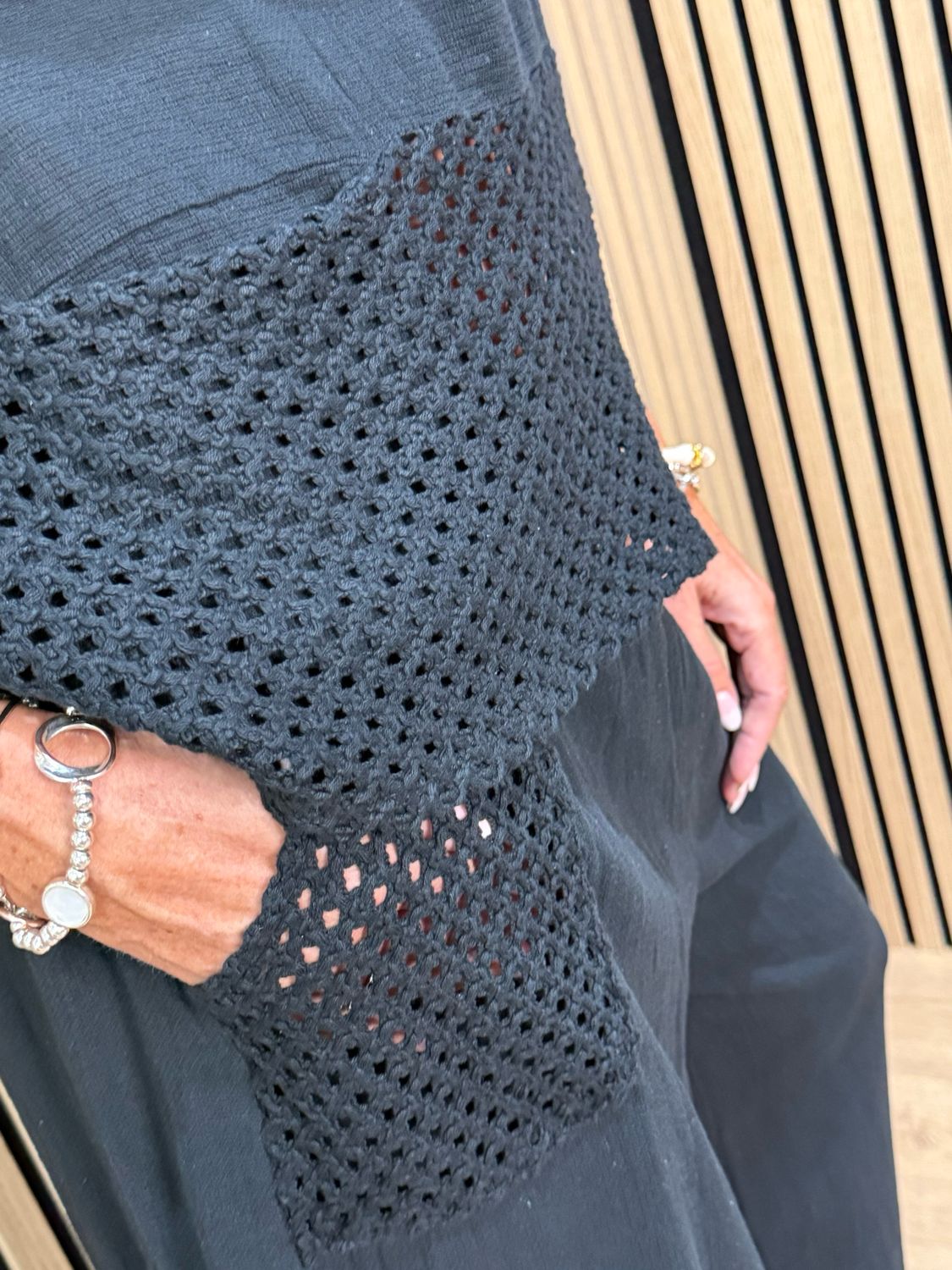 Cotton Trouser Suit - Black