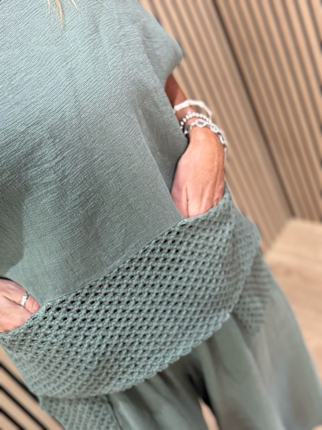 Cotton Trouser Suit - Khaki