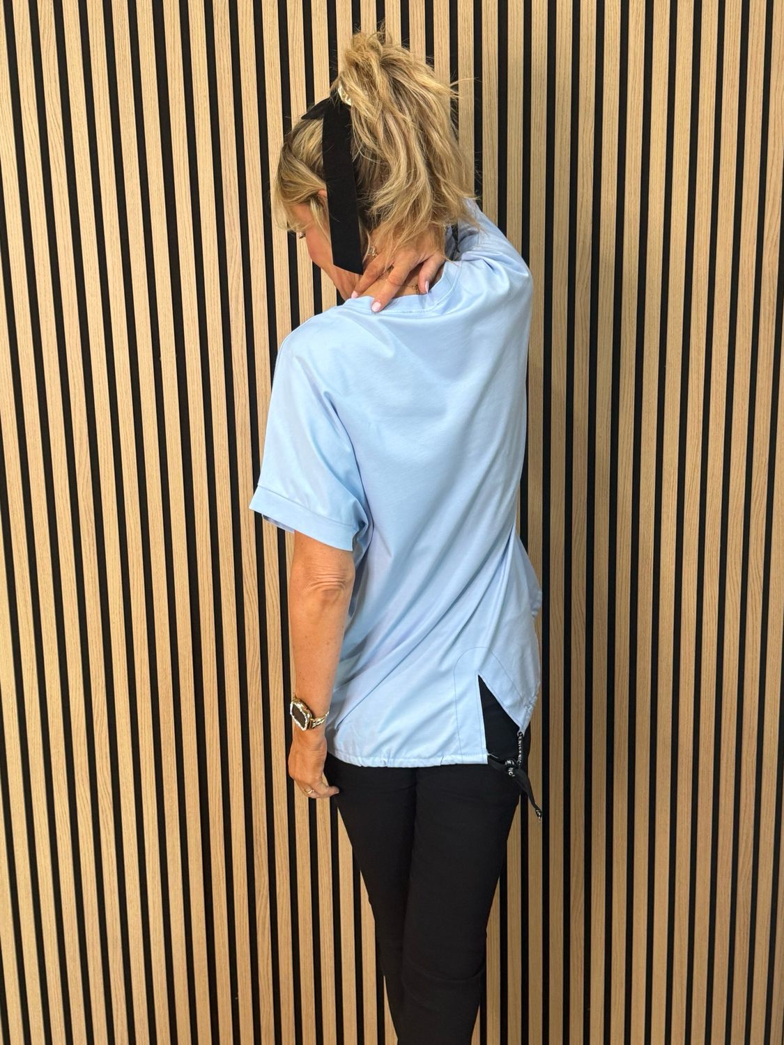 Leopard Pocket Top - Blue