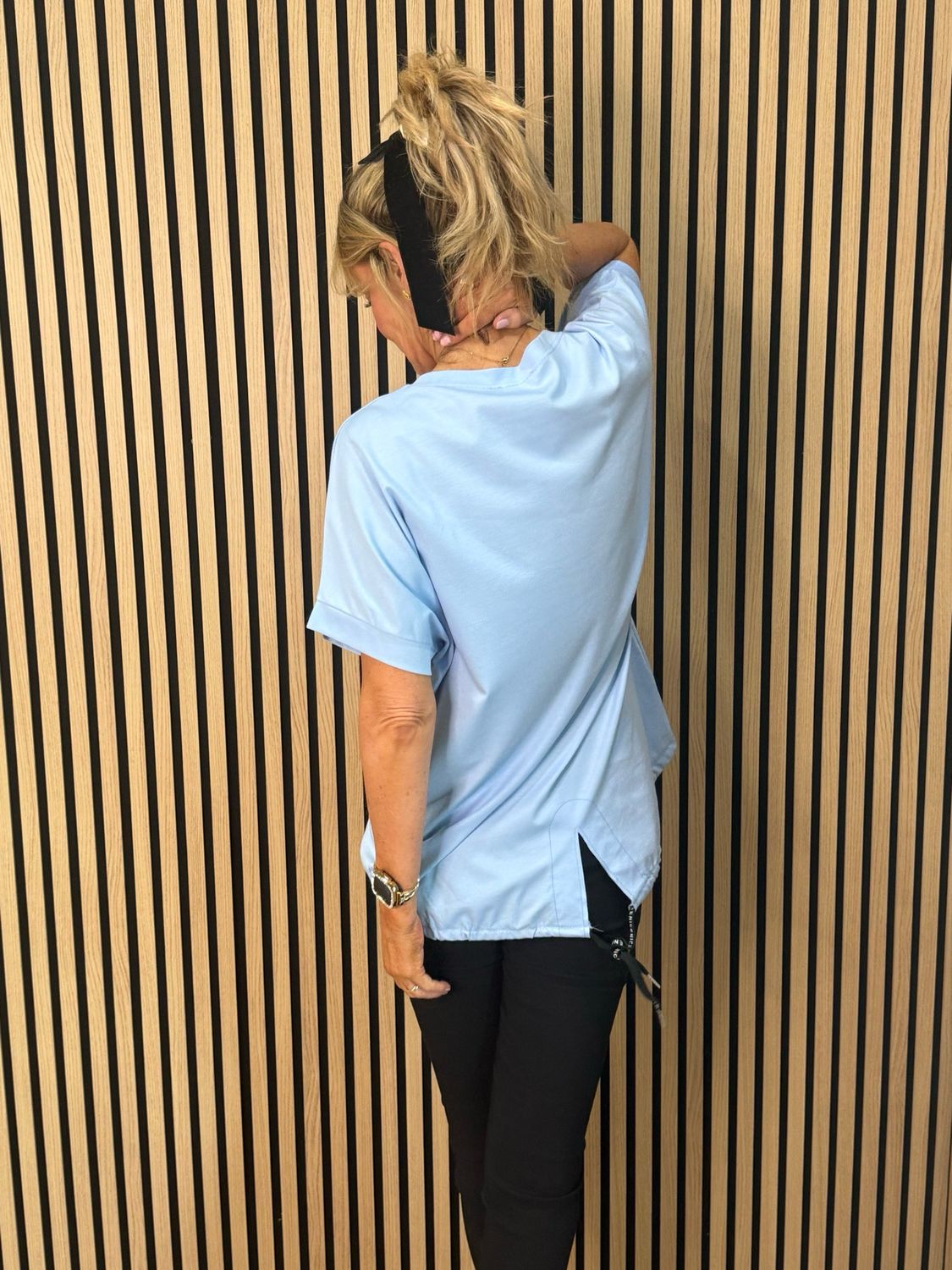 Leopard Pocket Top - Blue