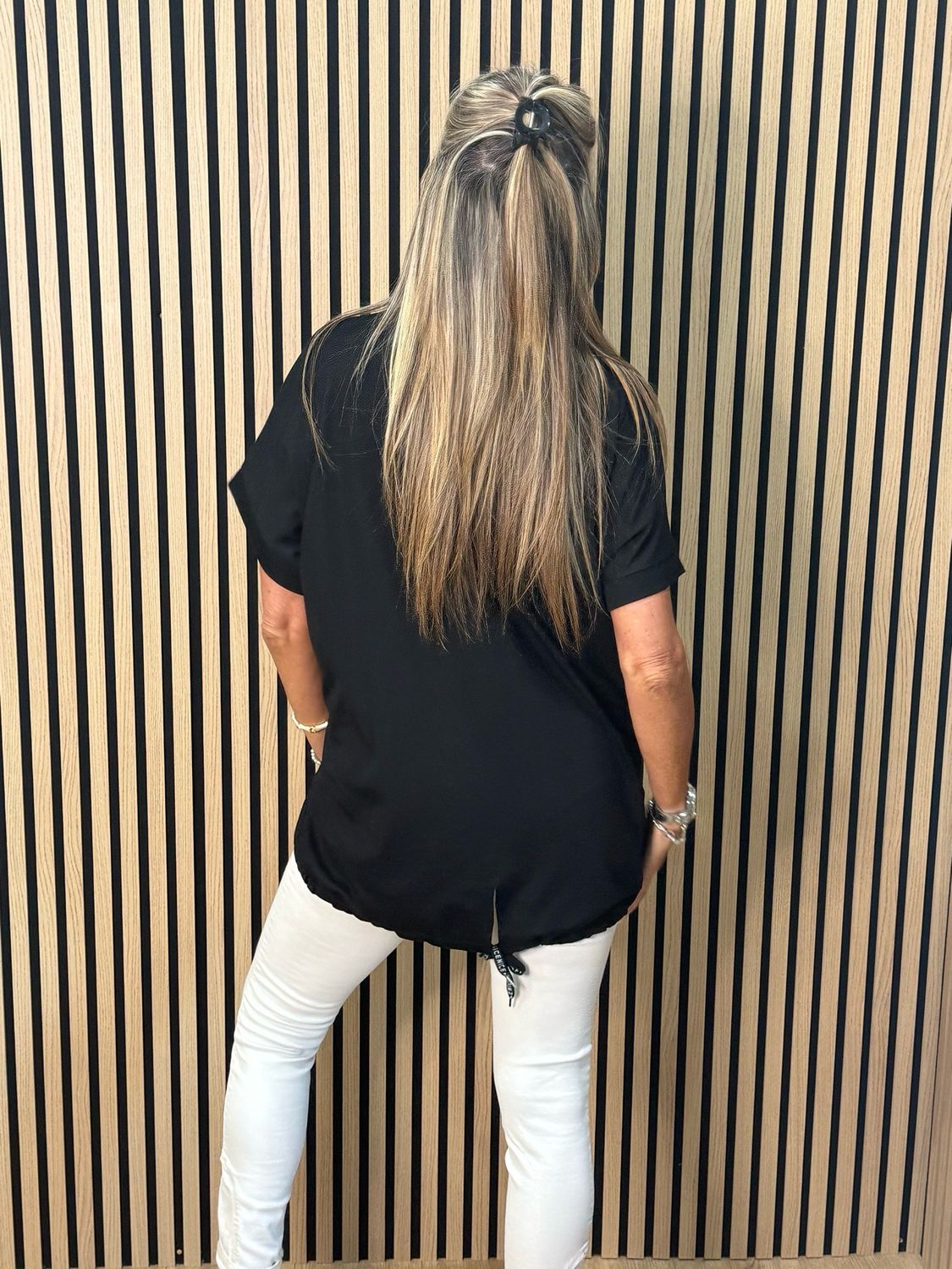 Leopard Pocket Top - Black