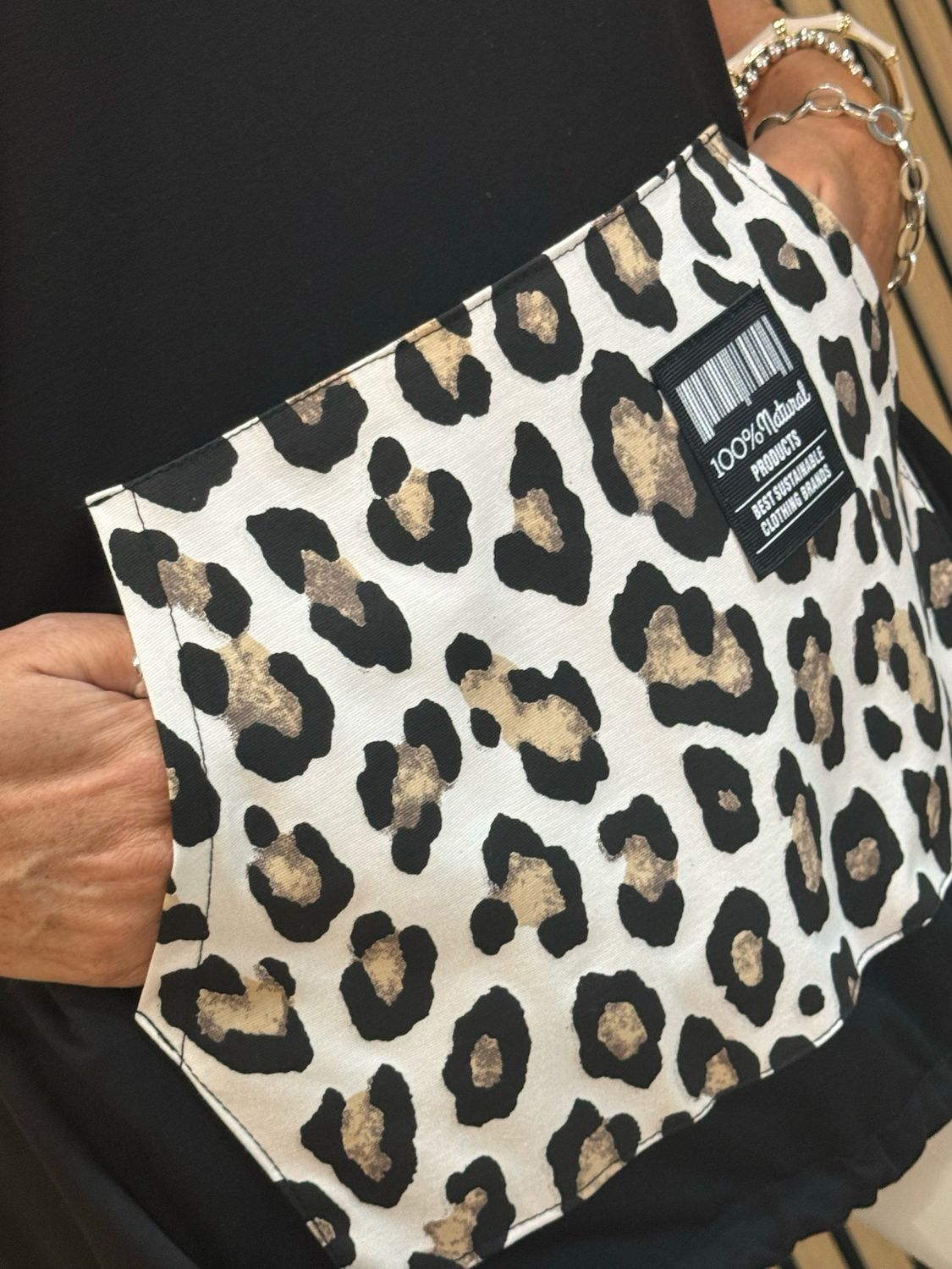 Leopard Pocket Top - Black