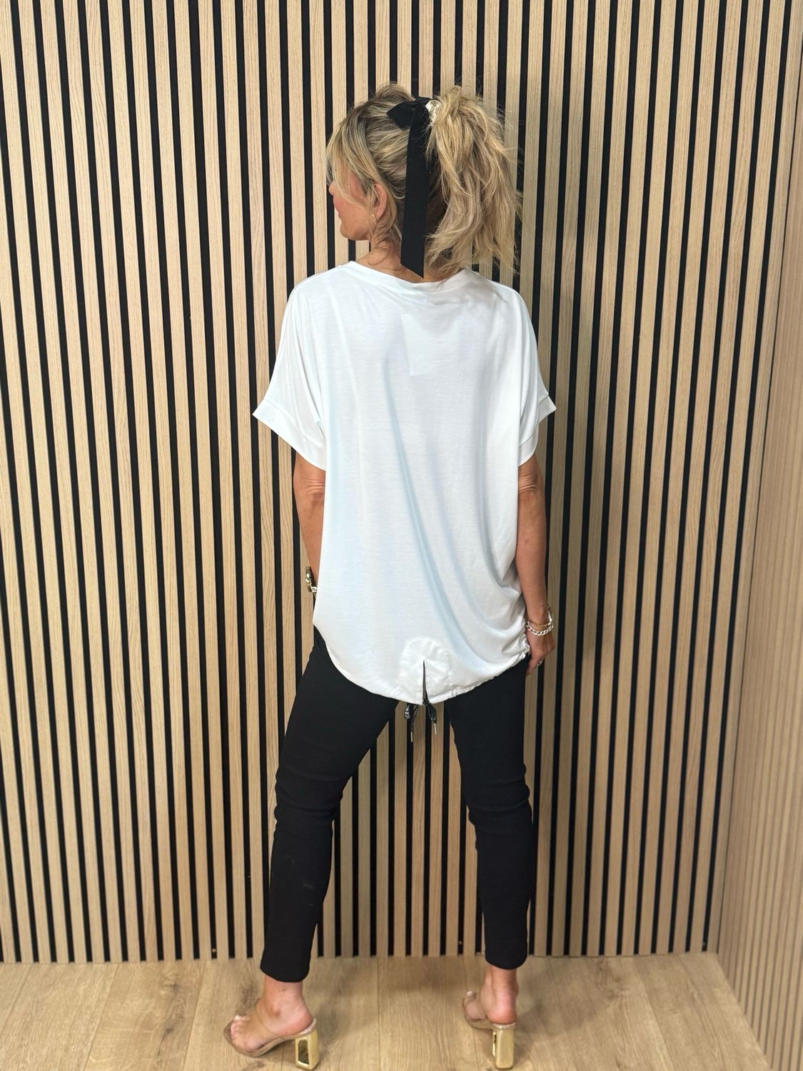 Leopard Pocket Top - White