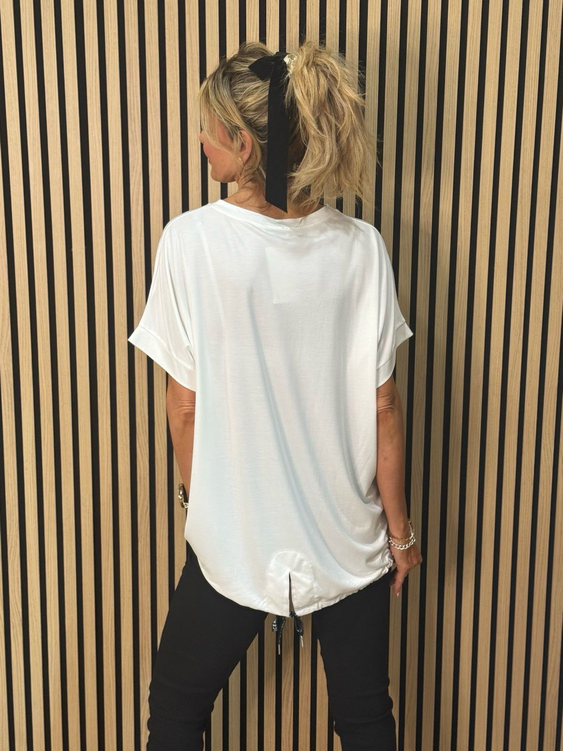 Leopard Pocket Top - White