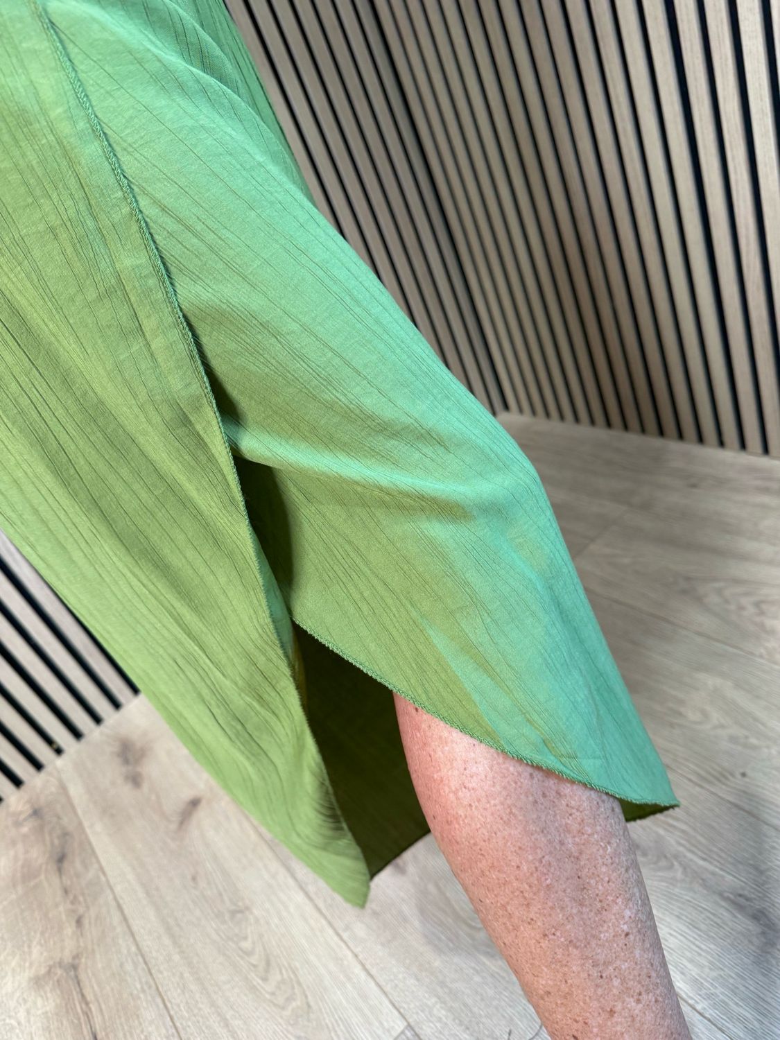 Tie Sleeve Trouser Suit - Lime