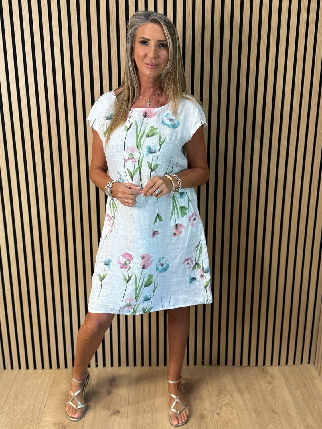 Floral Summer Dress - White