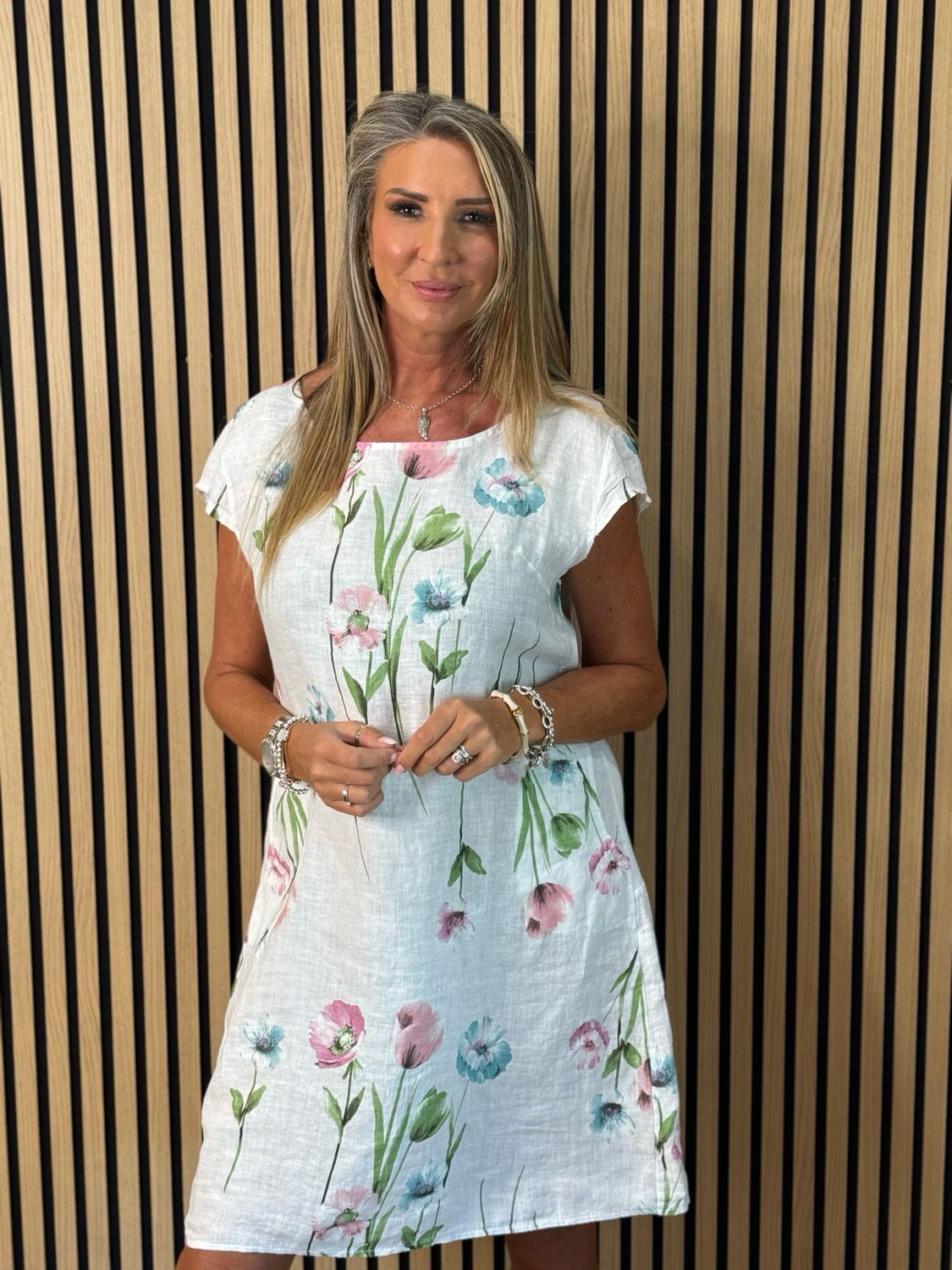 Floral Summer Dress - White