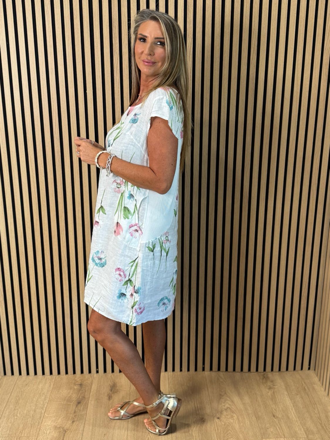 Floral Summer Dress - White