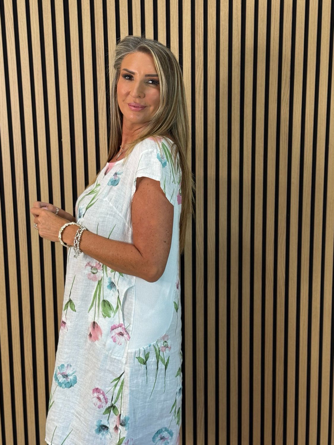 Floral Summer Dress - White