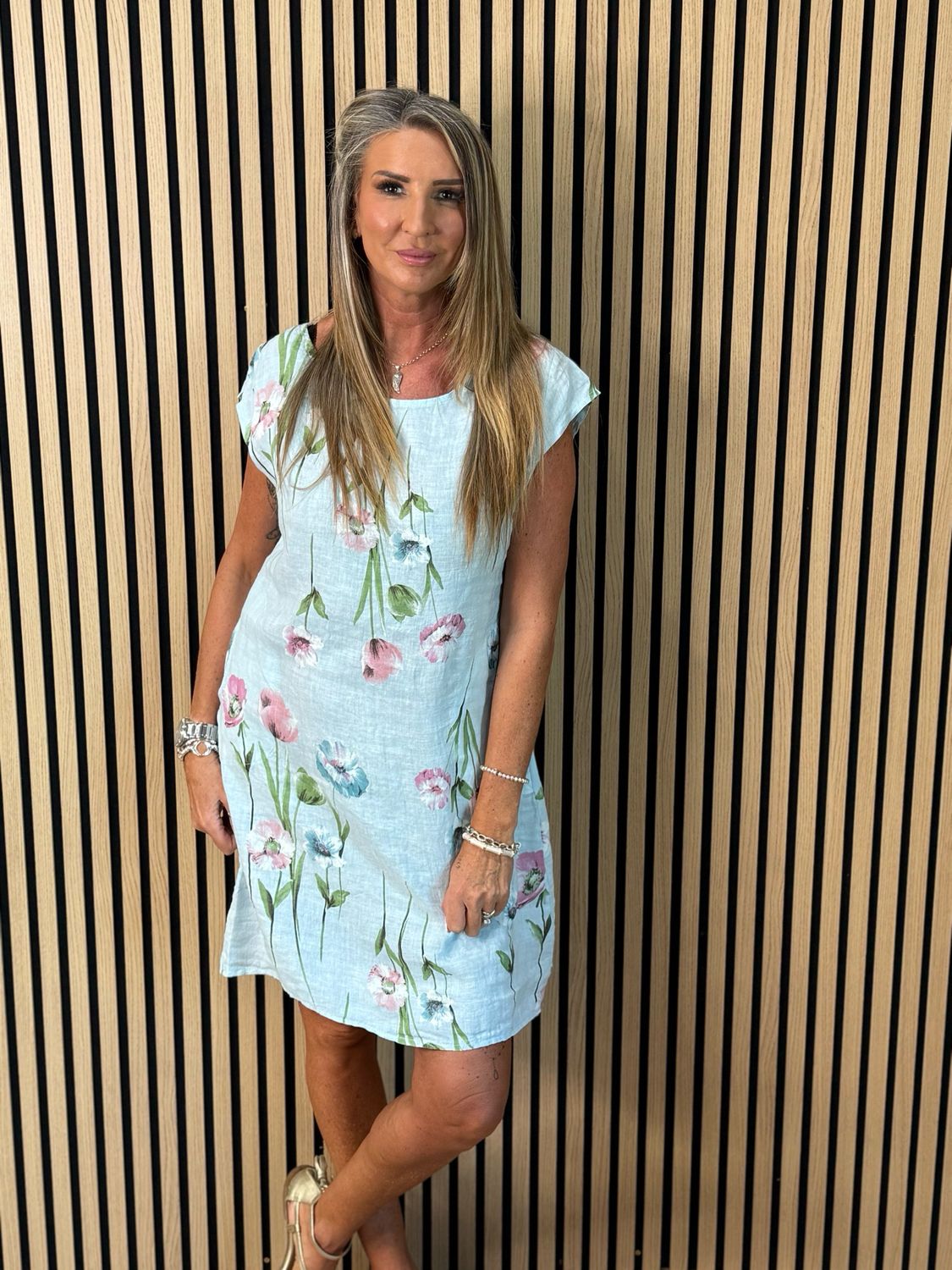 Floral Summer Dress - Blue