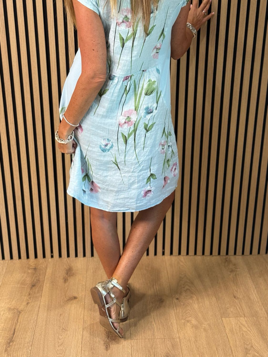 Floral Summer Dress - Blue