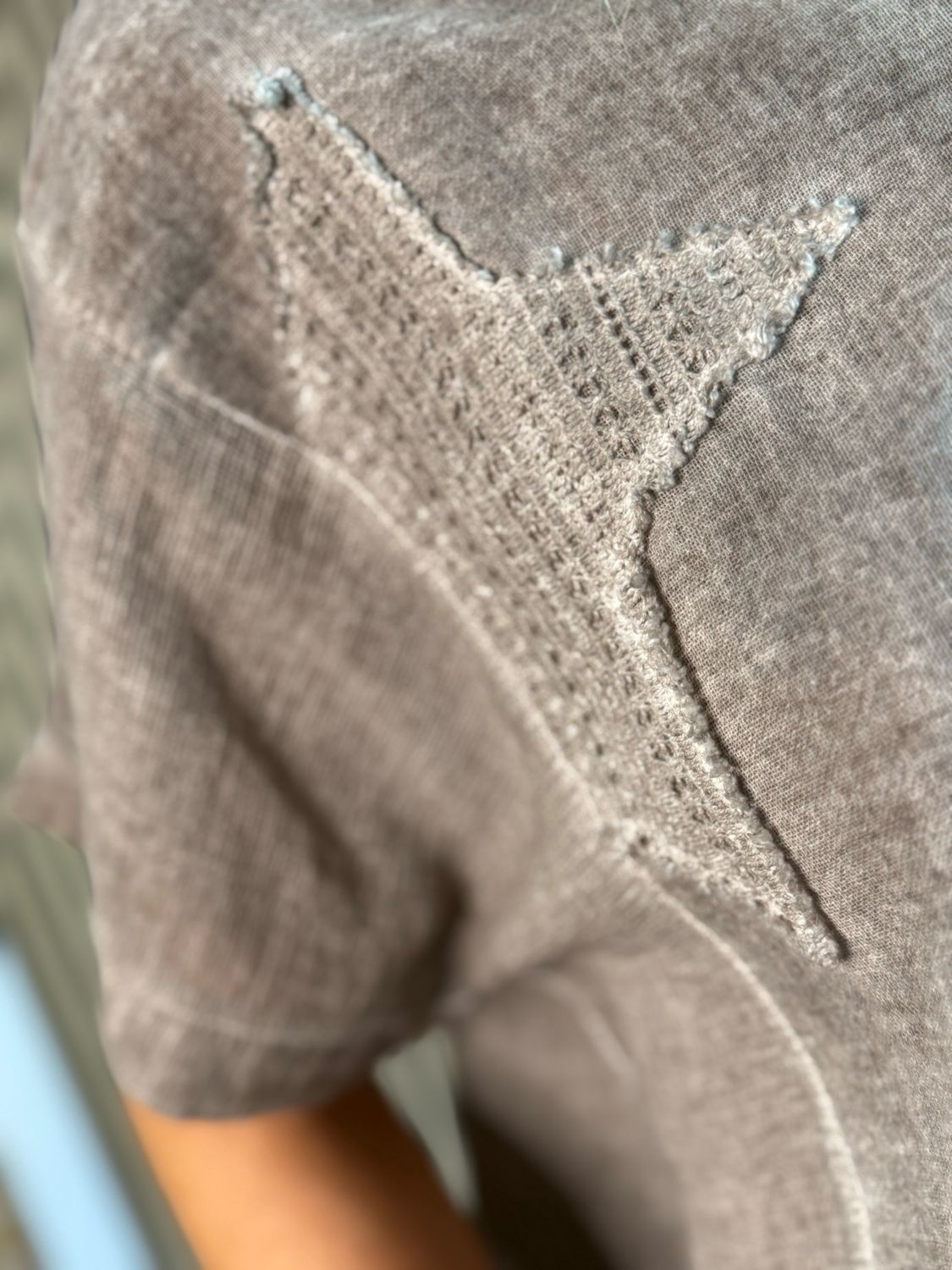 Star Detail Top - Taupe