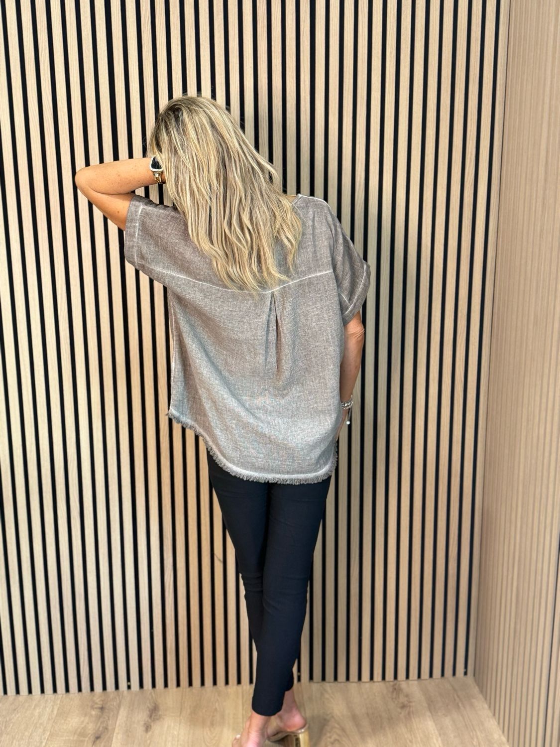 Star Detail Top - Taupe