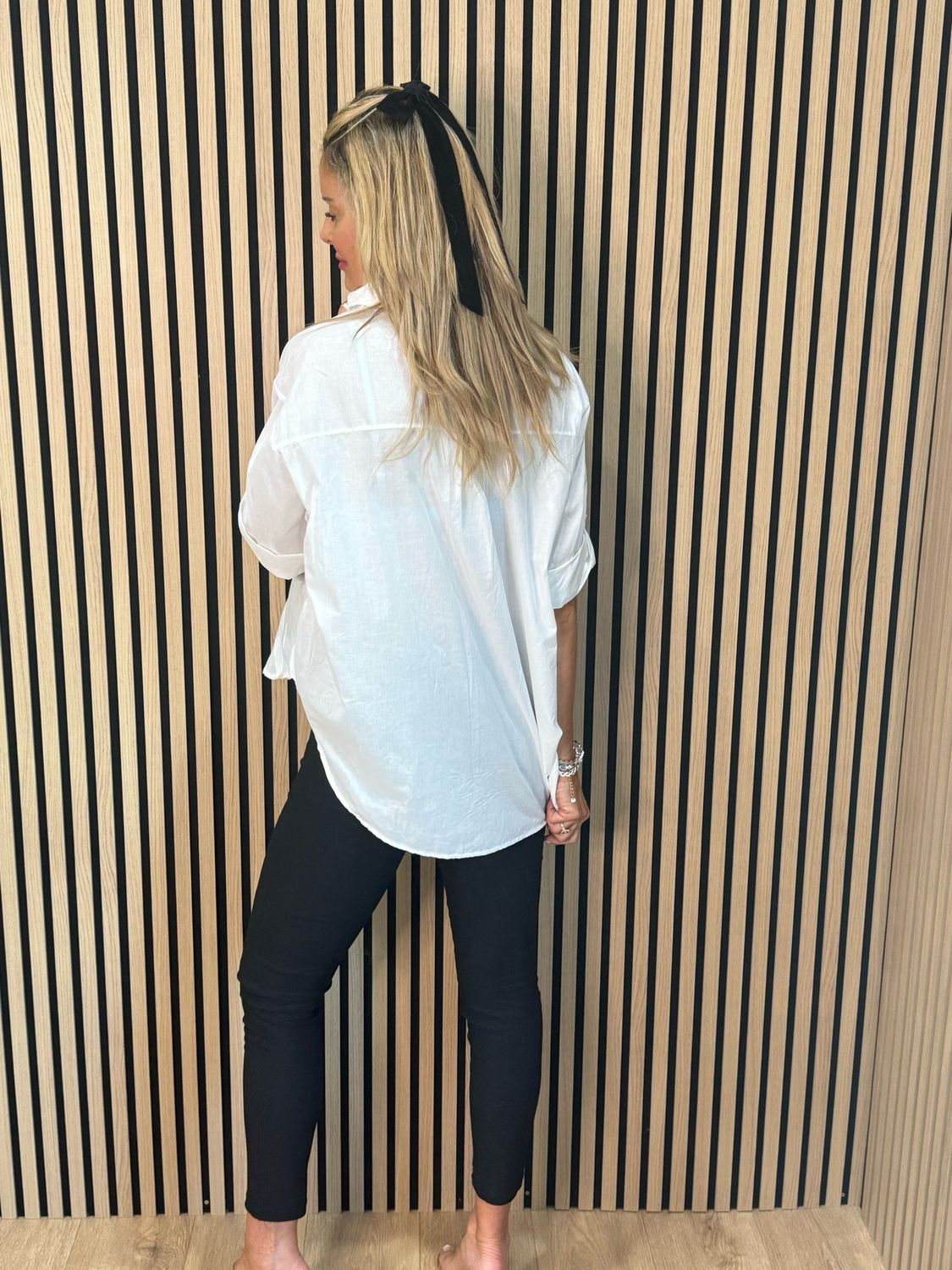 Daisy Embroidered Cotton Shirt - White