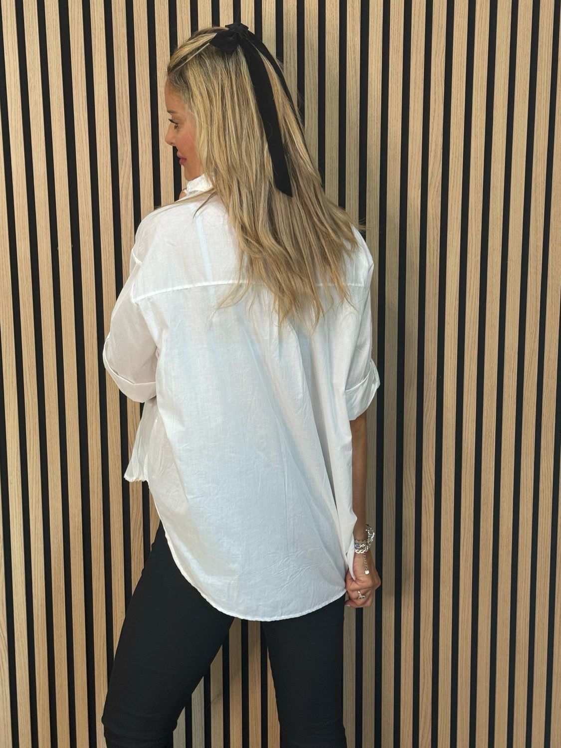 Daisy Embroidered Cotton Shirt - White