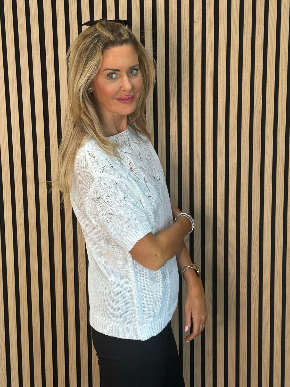 Lightweight Knit Top - White