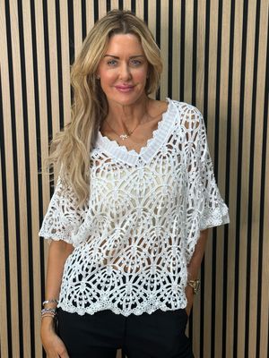 Crochet Lace top - White