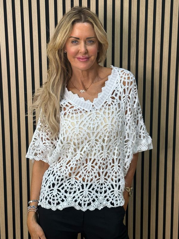 Crochet Lace top - White