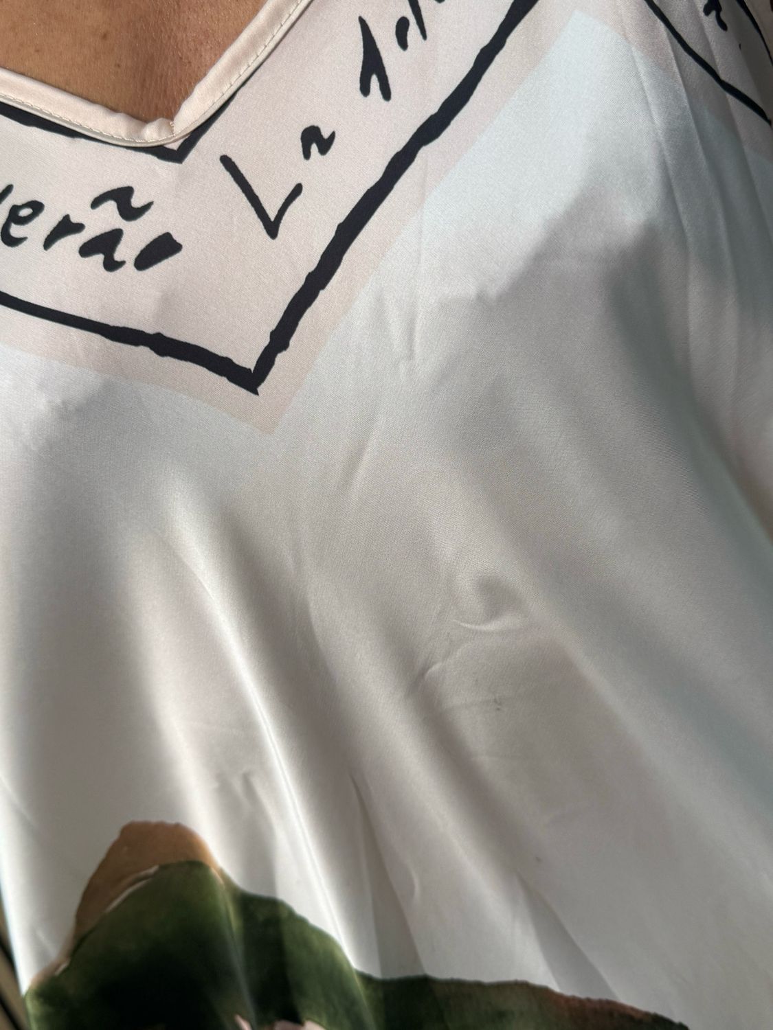 Abstract Print Maxi Dress - Champagne