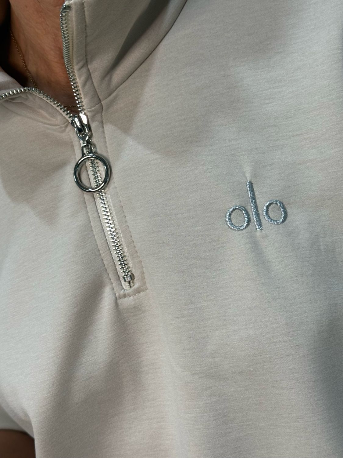 Zip Neck Co-Ord Set - Beige