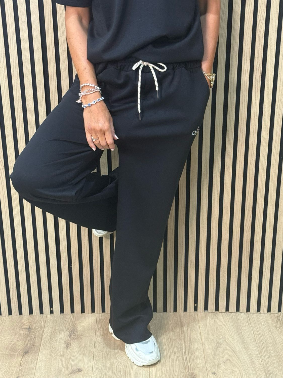 Zip Neck Co-Ord Set - Black