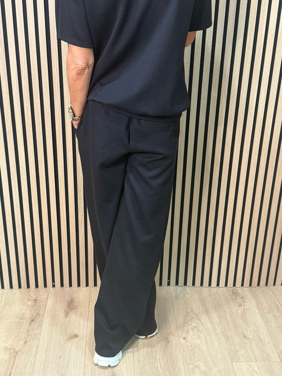 Zip Neck Co-Ord Set - Black