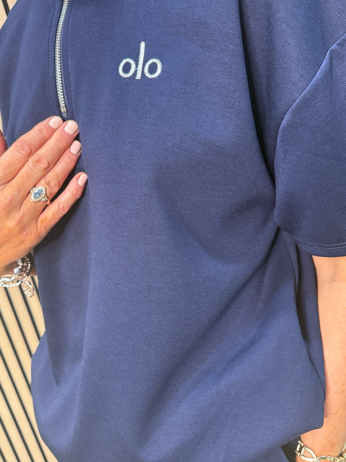 Zip Neck Co-Ord Set - Navy