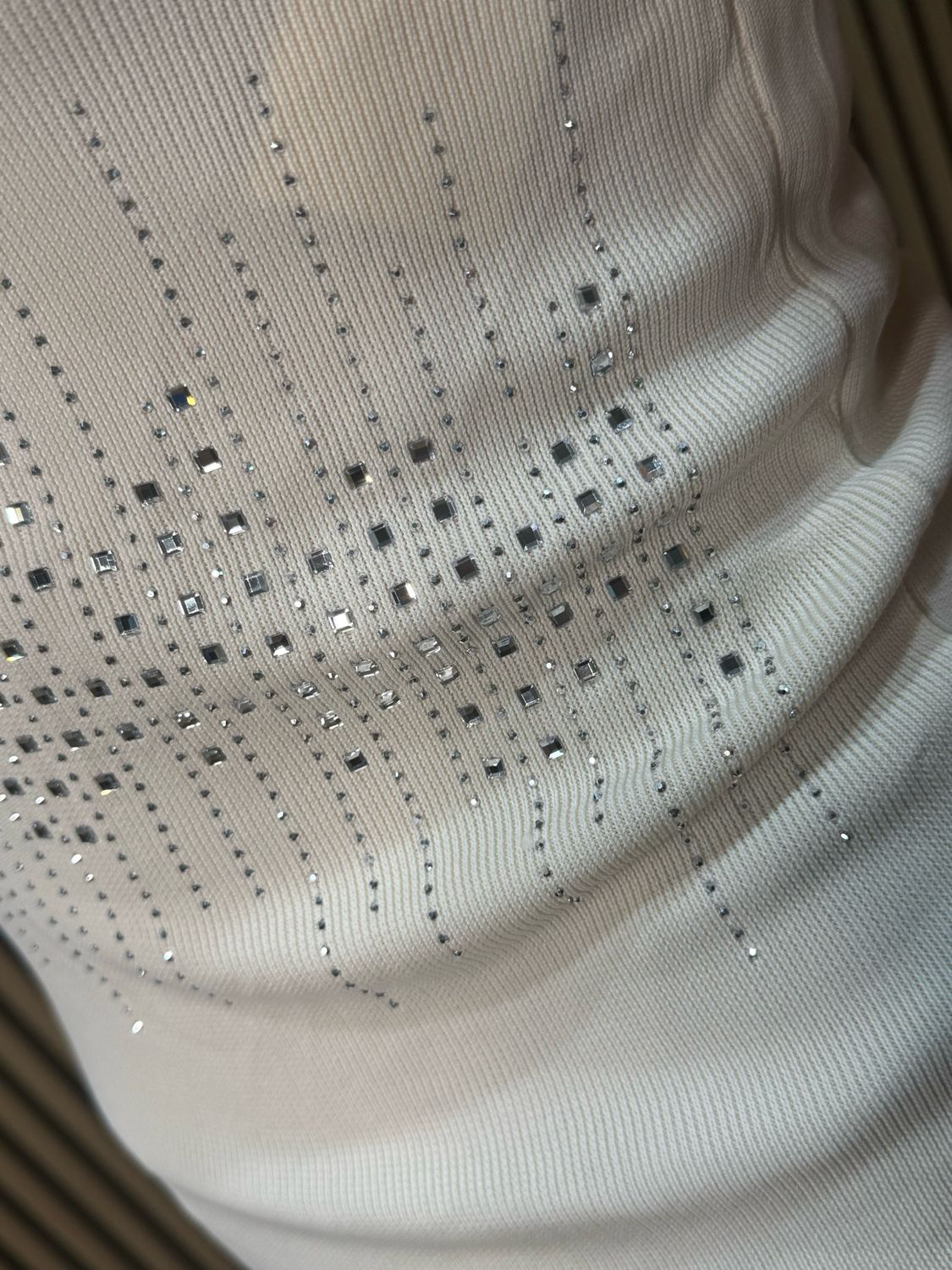 Diamanté Sleeveless Top - Cream