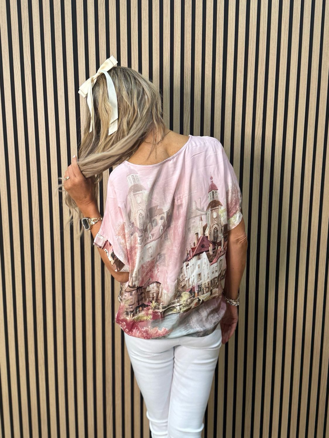 Scenic Print Top - Pink
