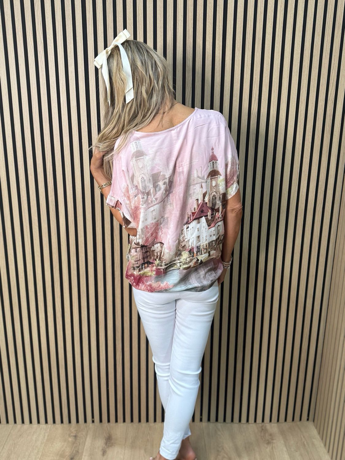 Scenic Print Top - Pink