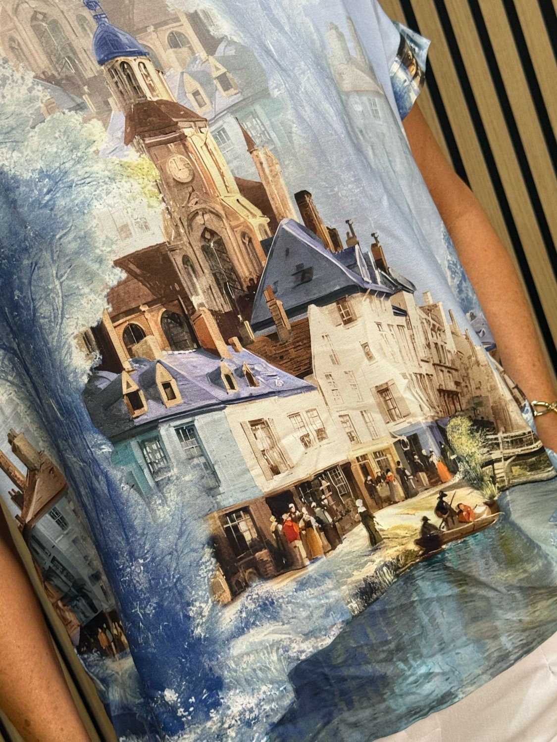 Scenic Print Top - Blue