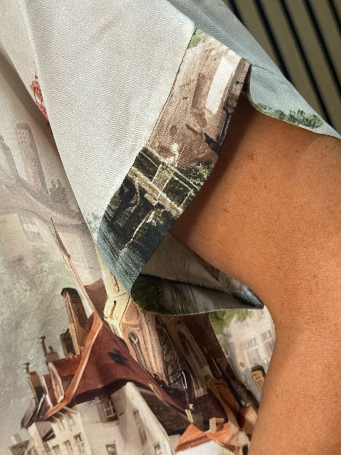 Scenic Print Top - Champagne