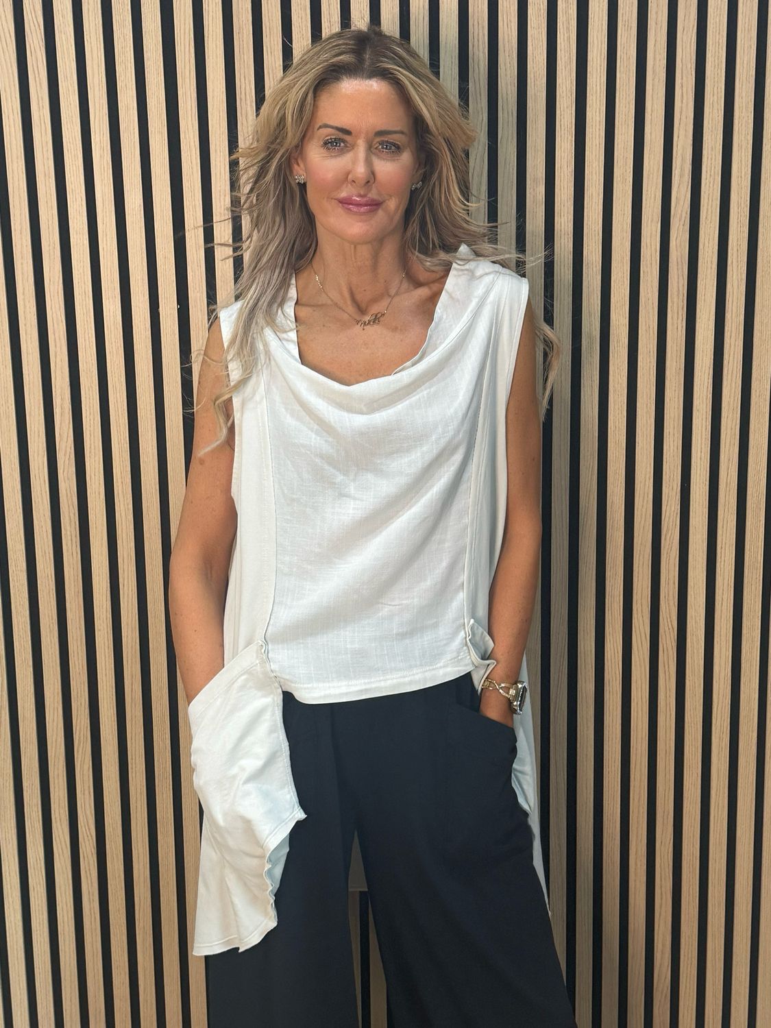 Cocoon Pocket Cotton Trousers - Black