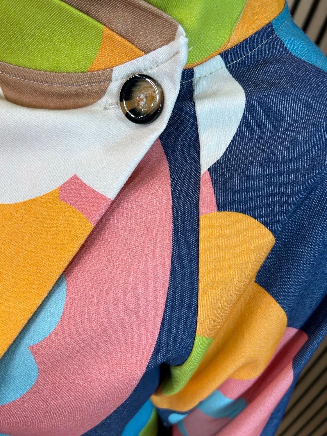 Artistic Print Cotton Jacket - Multi