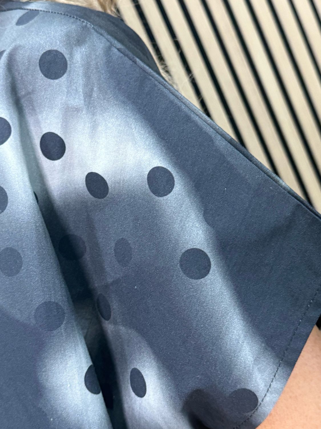 Oversized Spot Print Dress- Black