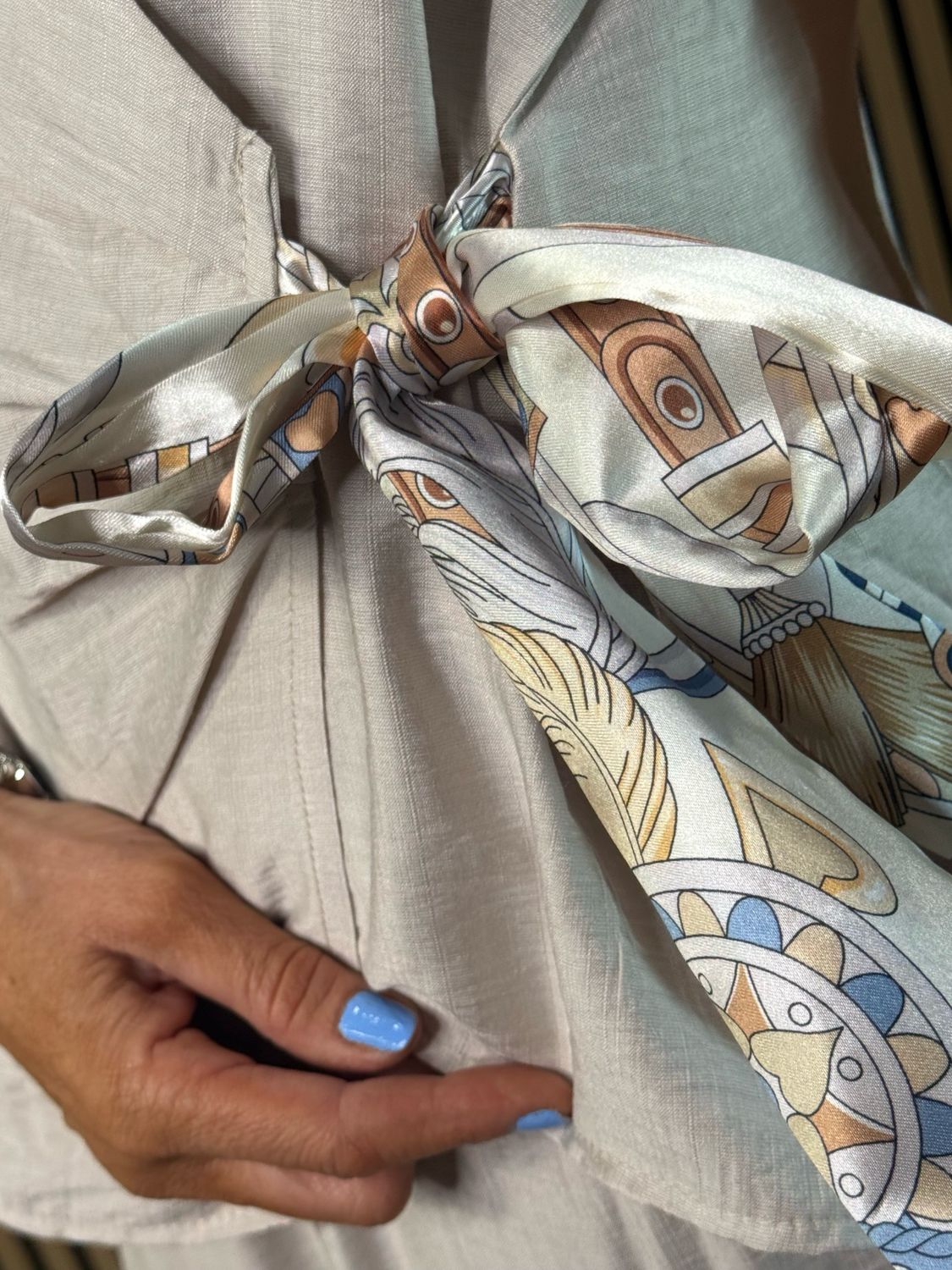 Luxe - Tie Waist Trouser Suit - Stone