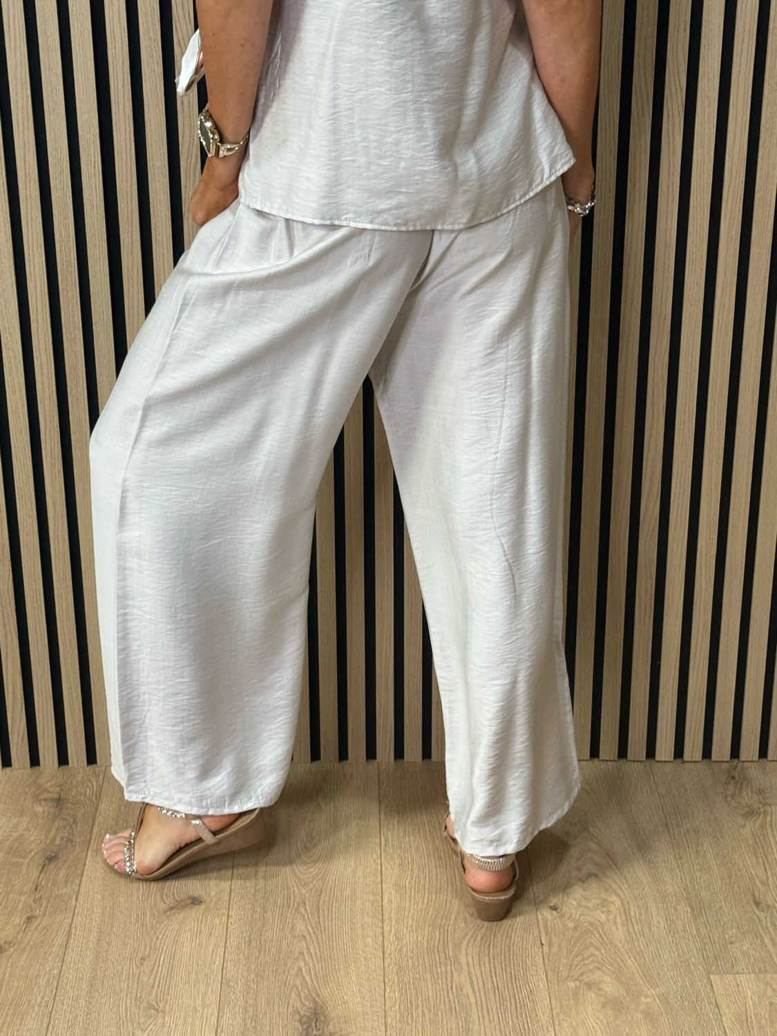 Luxe - Tie Waist Trouser Suit - Stone