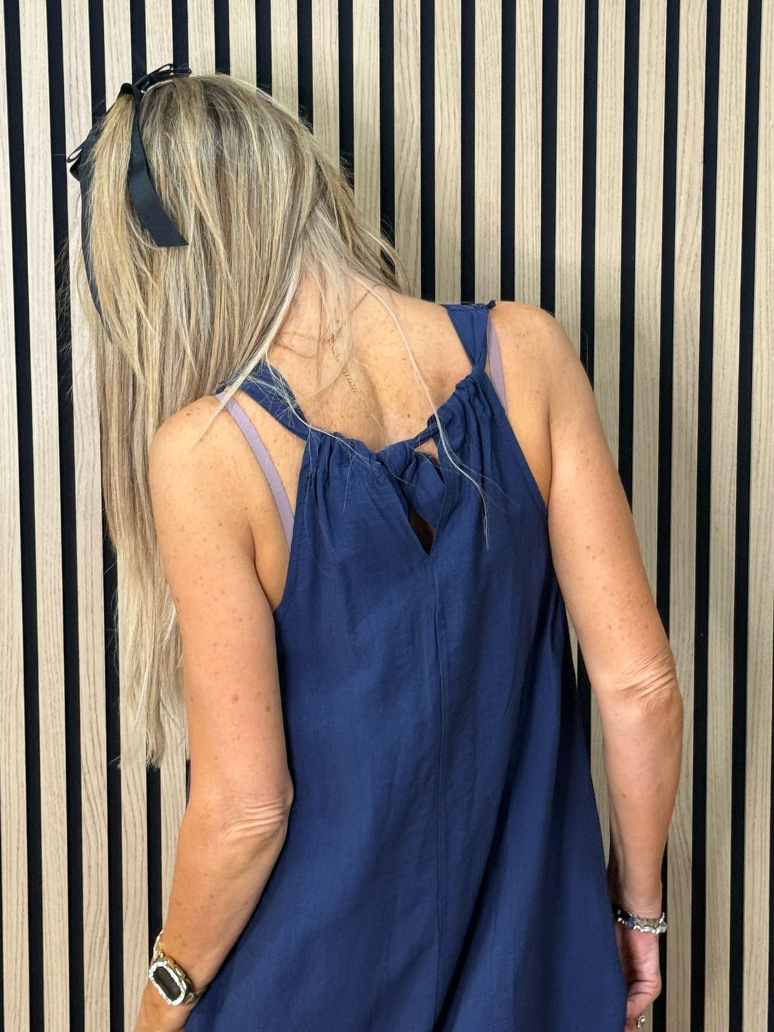 Easy Flow Midi Dress - Navy