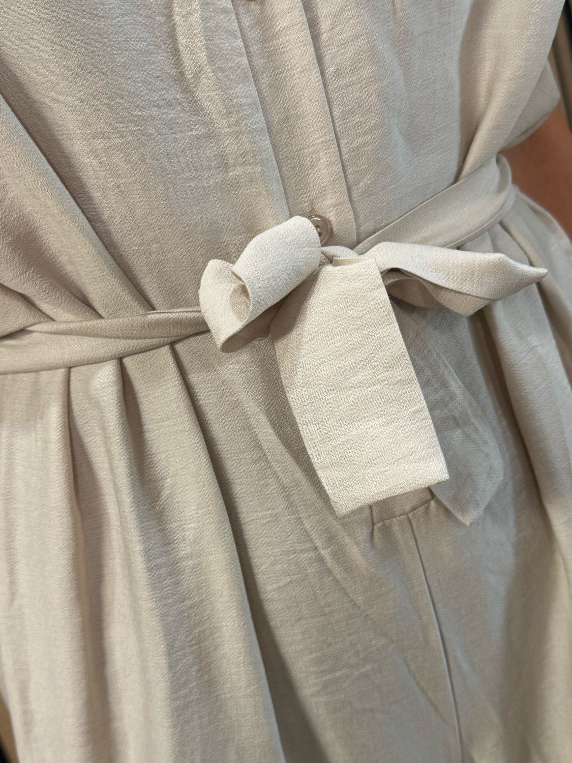 Luna Wide Leg Jump Suit - Cream