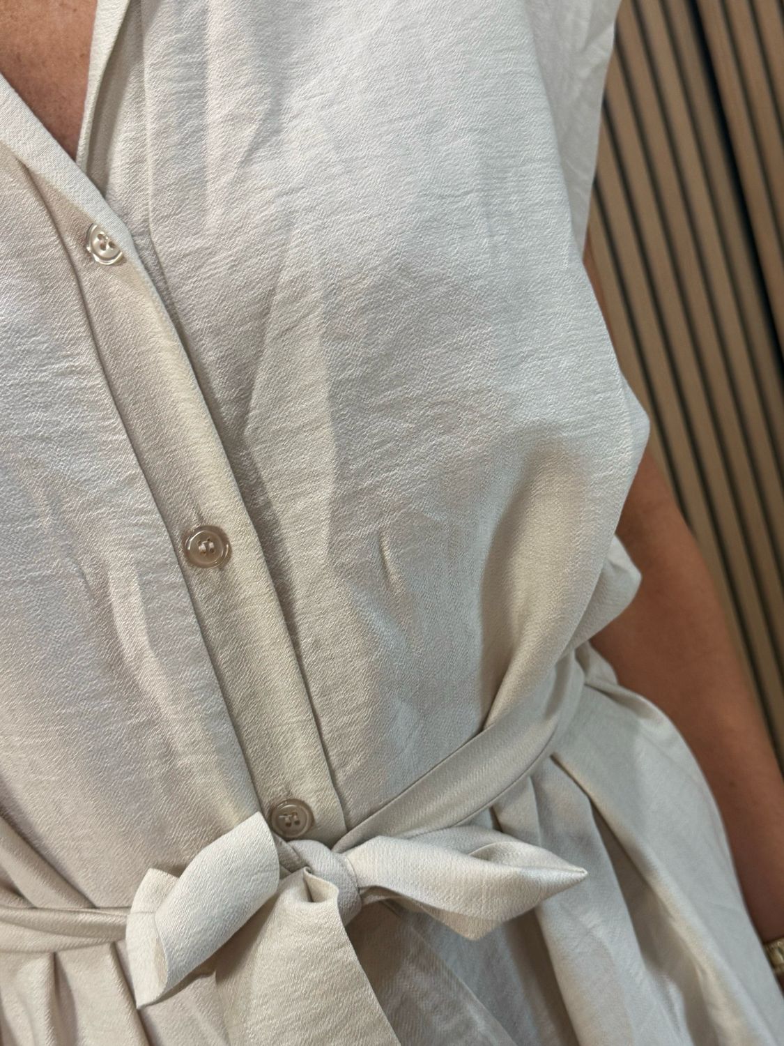 Luna Wide Leg Jump Suit - Cream