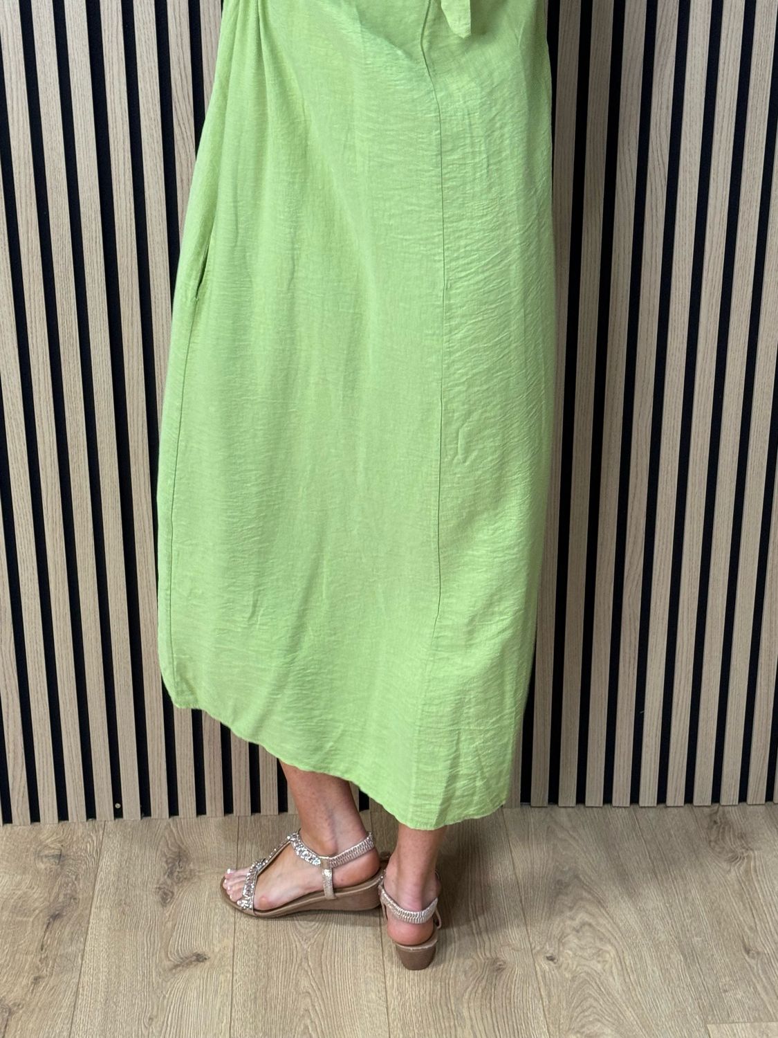 Easy Flow Midi Dress - Lime