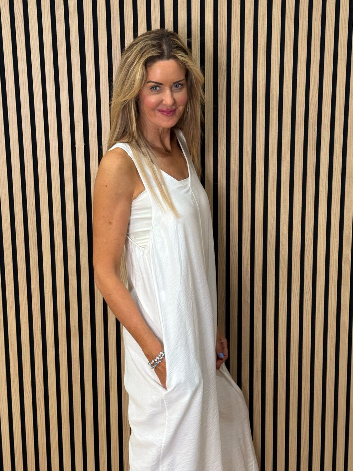 Mila - Cropped Wide Leg Jumpsuit - White