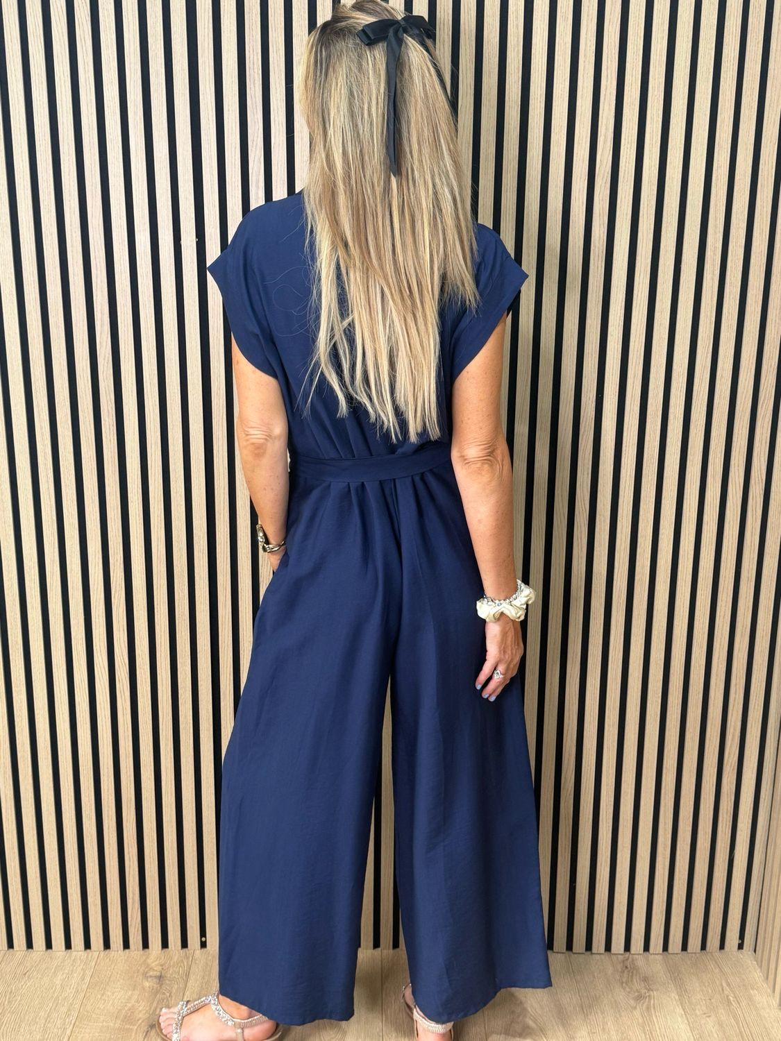 Luna Wide Leg Jumpsuit - Navy