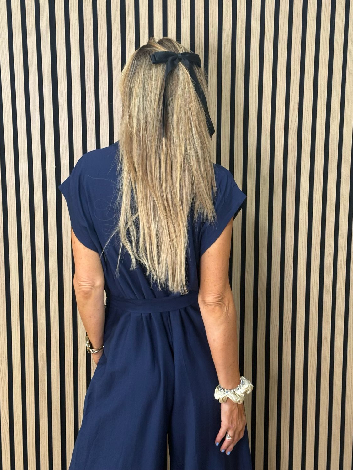 Luna Wide Leg Jumpsuit - Navy