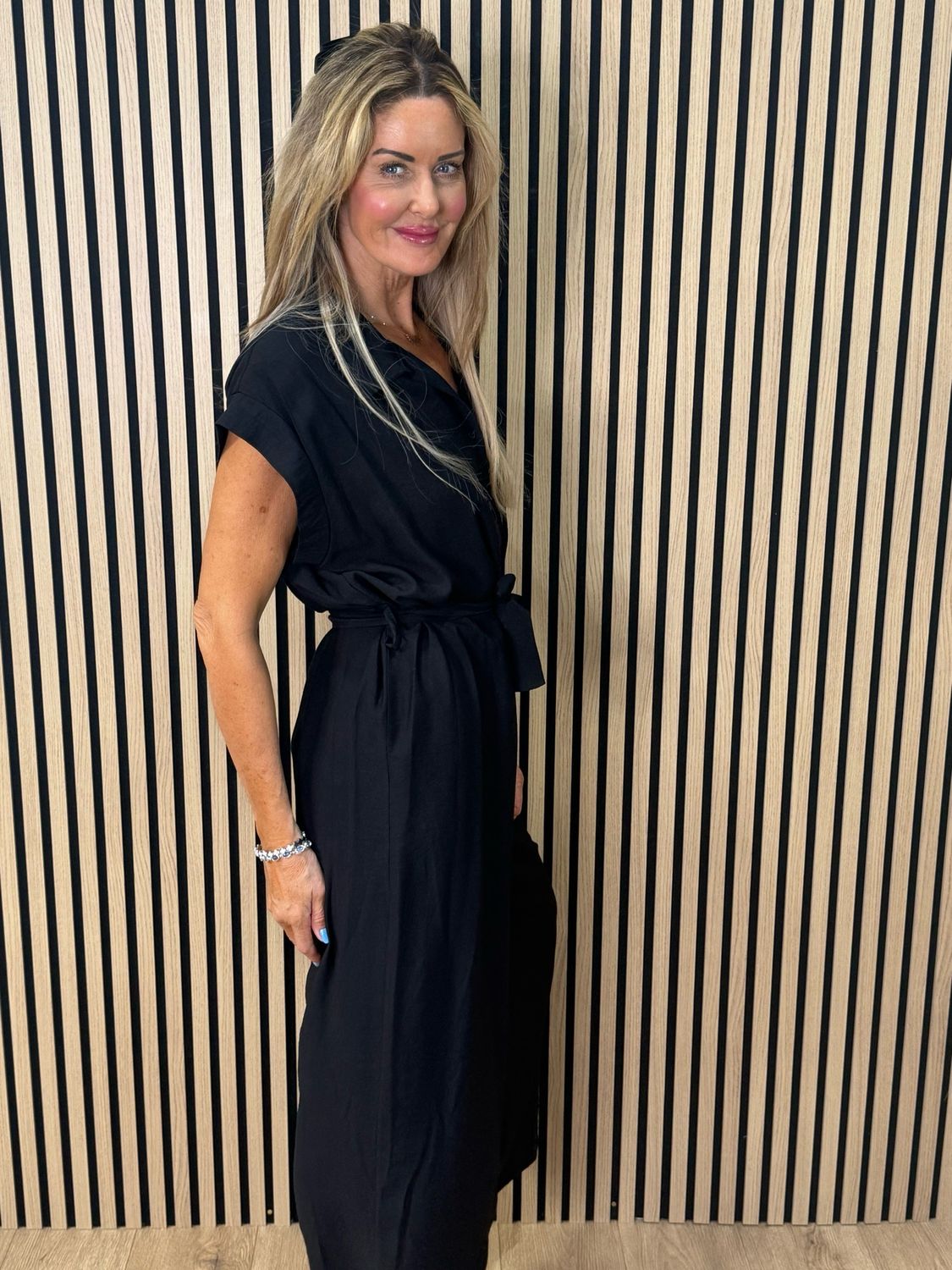 Luna Wide Leg Jumpsuit - Black